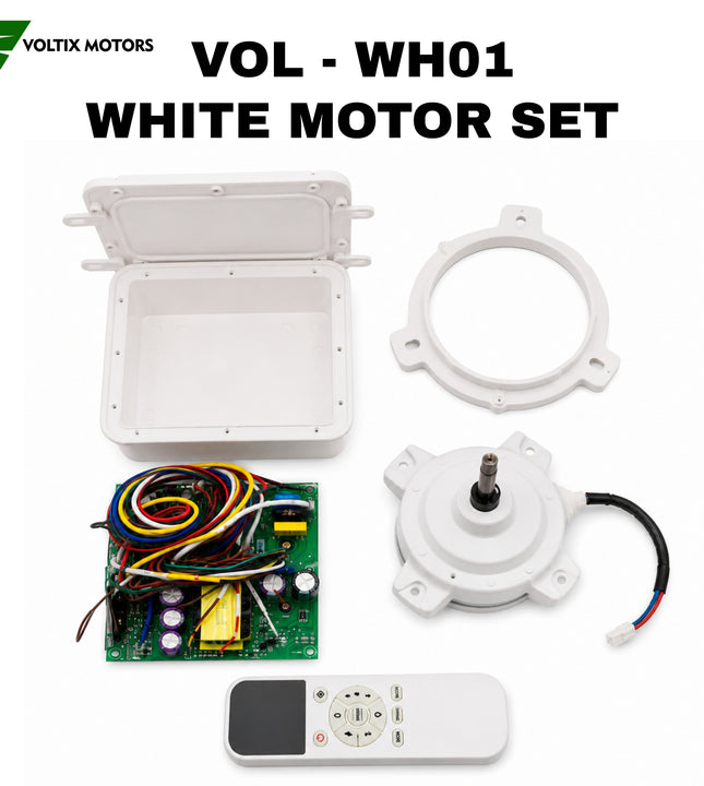 VOL-WH01 WHITE BLDC Motor Set – 80W Max Power | 1450 RPM