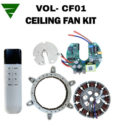 VOL-CF01 – BLDC Ceiling Fan Conversion Kit | 30W Energy Saver | With Smart Remote