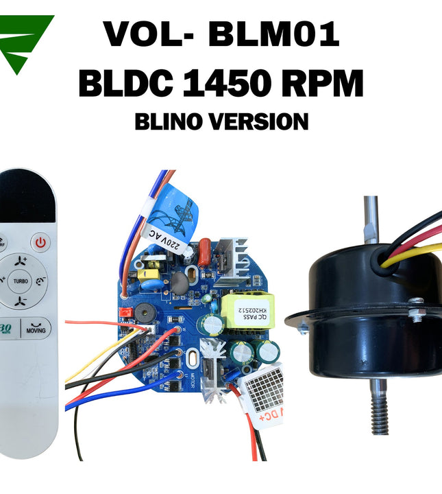 VOL-BLM01 – Mini BLDC Motor Kit | AC/DC Input | 50W | With Controller & Remote