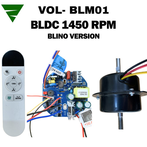 VOL-BLM01 – Mini BLDC Motor Kit | AC/DC Input | 50W | With Controller & Remote